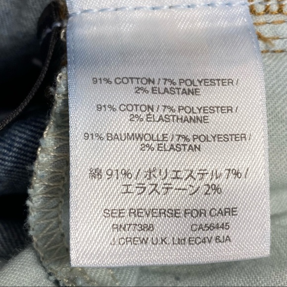 J. CREW folded hem 5 pocket low rise cotton blend 2018 size 25 jean shorts - Picture 4 of 5
